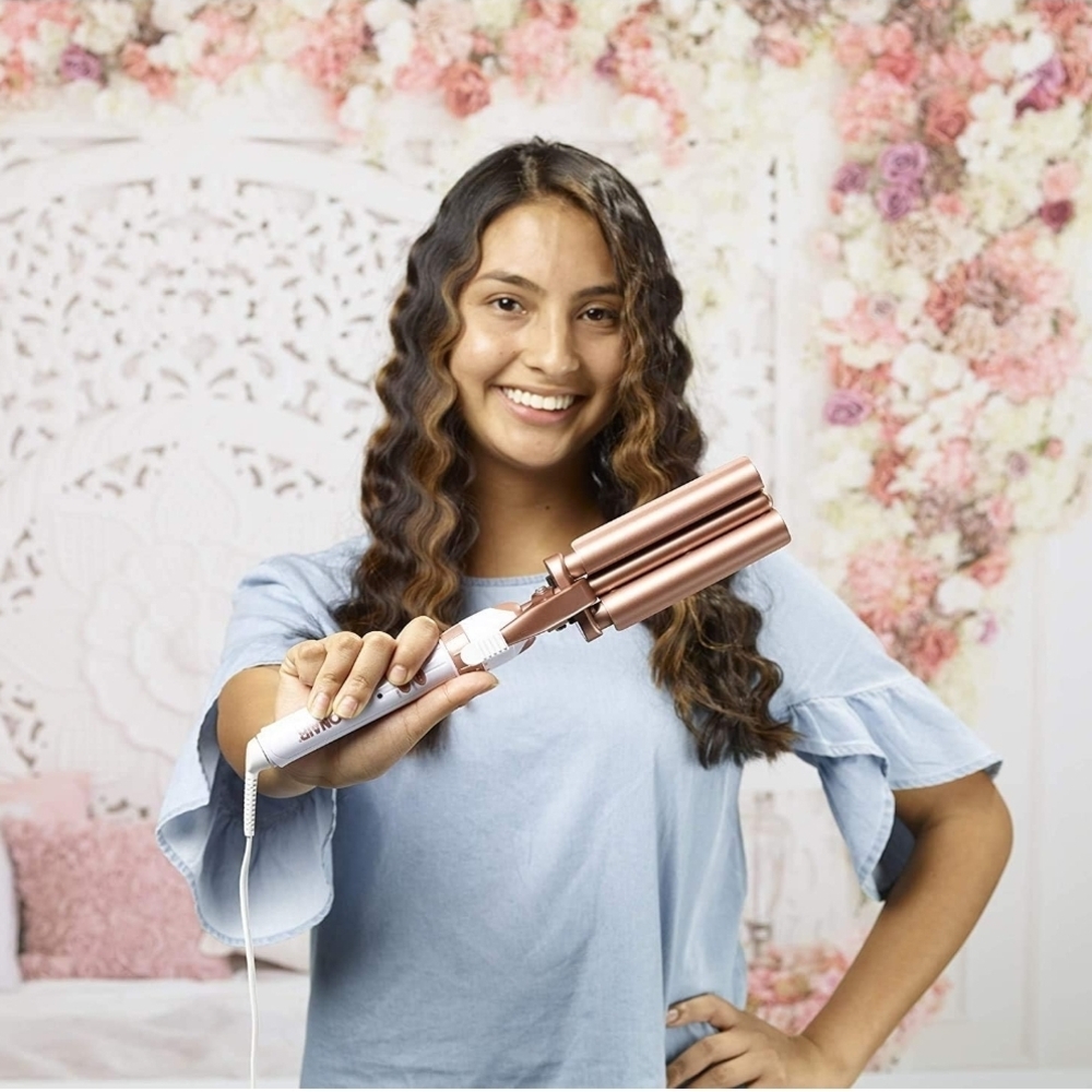 4/$15 Rose Gold Hair Waver Revlon Hair Weaver Fine To Thick Hair Settings